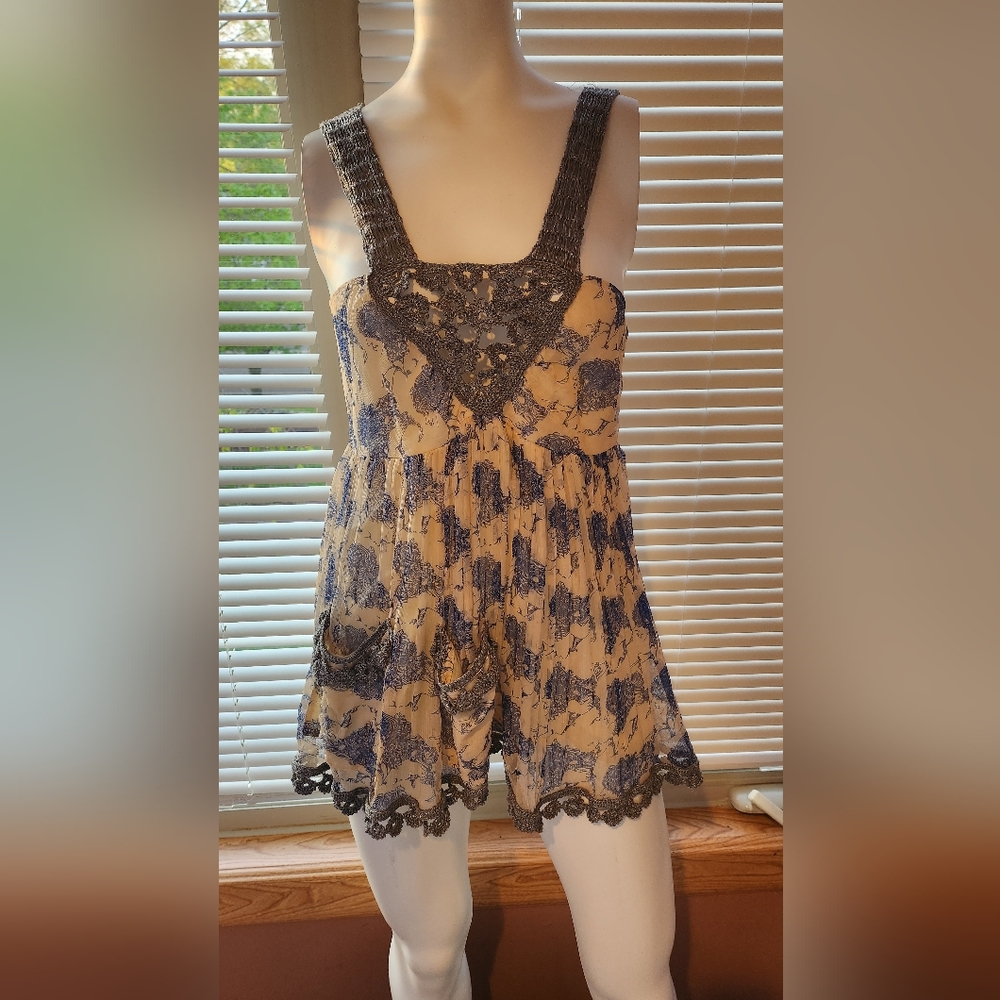 Vintage 2000's Alice Mccall baby doll top silk